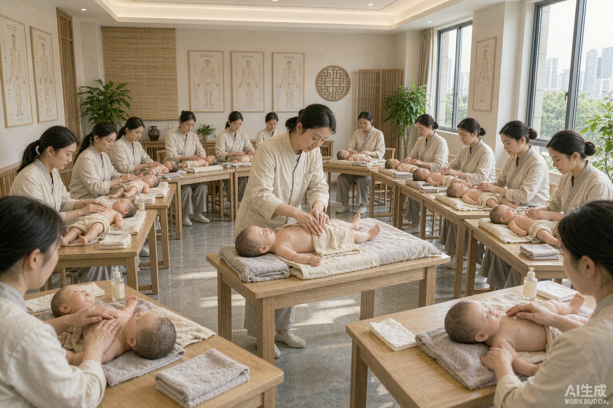 职业小儿推拿（进阶班）培训课堂实拍场景（示意图）